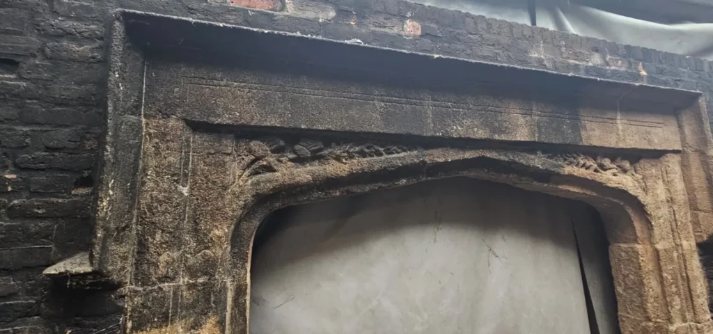 Smoke-damaged surface before laser cleaning